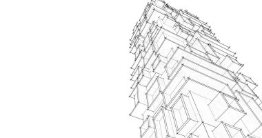 soyut mimari duvar kağıdı tasarımı, dijital konsept arkaplan