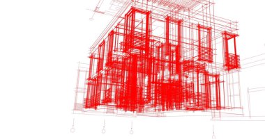 soyut mimari duvar kağıdı tasarımı, dijital konsept arkaplan