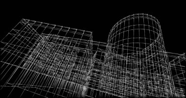 soyut mimari duvar kağıdı tasarımı, dijital konsept arkaplan