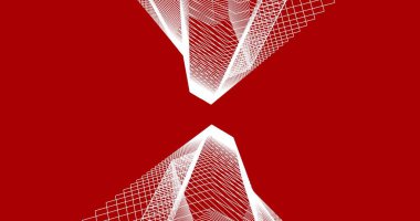 Mimari sanat konseptinde soyut çizgiler, minimum geometrik şekiller. 