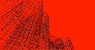 soyut mimari duvar kağıdı tasarımı, dijital konsept arkaplan