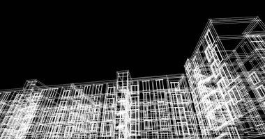 soyut mimari duvar kağıdı tasarımı, dijital konsept arkaplan