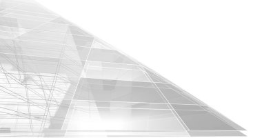 Mimari sanat konseptinde soyut çizgiler, minimum geometrik şekiller. 