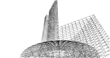 soyut mimari duvar kağıdı tasarımı, dijital konsept arkaplan