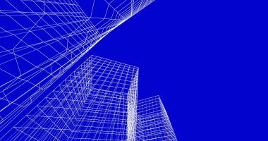 soyut mimari duvar kağıdı tasarımı, dijital konsept arkaplan