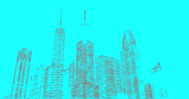 soyut mimari duvar kağıdı tasarımı, dijital konsept arkaplan