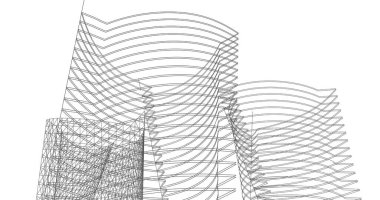 soyut mimari duvar kağıdı tasarımı, dijital konsept arkaplan