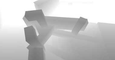 Mimari sanat konseptinde soyut çizgiler, minimum geometrik şekiller. 