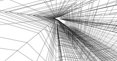 soyut mimari duvar kağıdı tasarımı, dijital konsept arkaplan