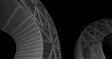 soyut mimari duvar kağıdı tasarımı, dijital konsept arkaplan