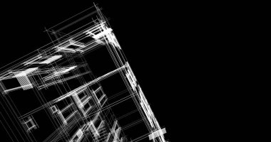 soyut mimari duvar kağıdı tasarımı, dijital konsept arkaplan