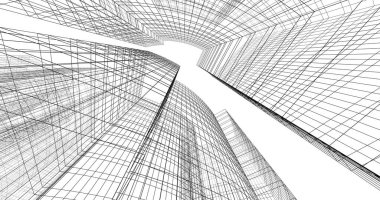 soyut mimari duvar kağıdı tasarımı, dijital konsept arkaplan