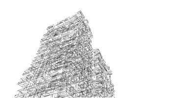 soyut mimari duvar kağıdı tasarımı, dijital konsept arkaplan