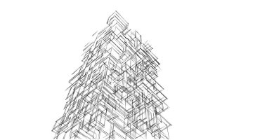 soyut mimari duvar kağıdı tasarımı, dijital konsept arkaplan