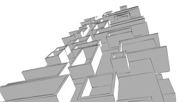 soyut mimari duvar kağıdı tasarımı, dijital konsept arkaplan