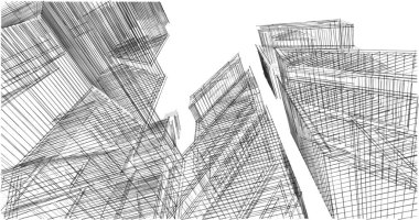 soyut mimari duvar kağıdı tasarımı, dijital konsept arkaplan