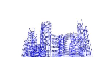 soyut mimari duvar kağıdı tasarımı, dijital konsept arkaplan