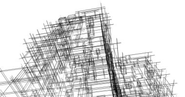 soyut mimari duvar kağıdı tasarımı, dijital konsept arkaplan