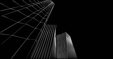 soyut mimari duvar kağıdı tasarımı, dijital konsept arkaplan