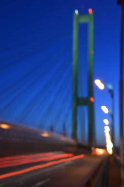 Bulanık soyut ışıklar gece şehrin arka planı