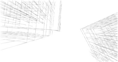 soyut mimari duvar kağıdı tasarımı, dijital konsept arkaplan