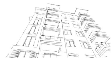 soyut mimari duvar kağıdı tasarımı, dijital konsept arkaplan