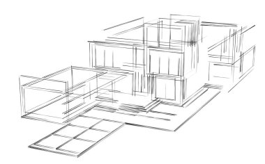 soyut mimari duvar kağıdı tasarımı, dijital konsept arkaplan