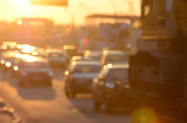 Bulanık şehir manzarası, soyut arkaplan 