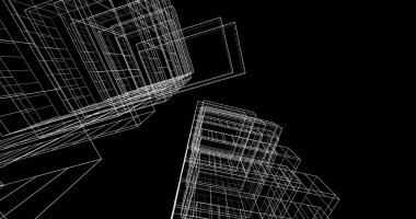 soyut mimari duvar kağıdı tasarımı, dijital konsept arkaplan