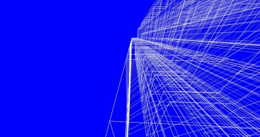 soyut mimari duvar kağıdı tasarımı, dijital konsept arkaplan