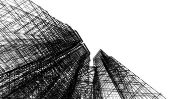 soyut mimari duvar kağıdı tasarımı, dijital konsept arkaplan