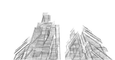 soyut mimari duvar kağıdı tasarımı, dijital konsept arkaplan