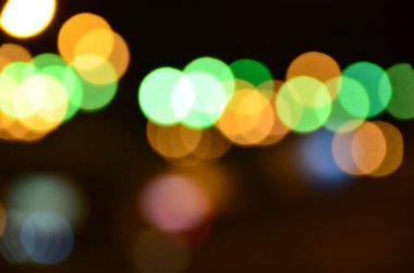 Bulanık soyut ışıklar gece şehrin arka planı