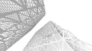 soyut mimari duvar kağıdı tasarımı, dijital konsept arkaplan