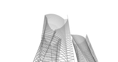 soyut mimari duvar kağıdı tasarımı, dijital konsept arkaplan