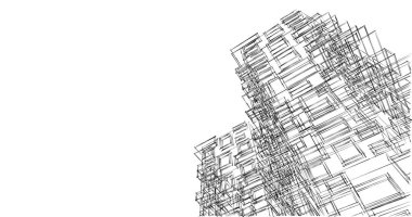 soyut mimari duvar kağıdı tasarımı, dijital konsept arkaplan