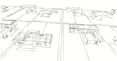 soyut mimari duvar kağıdı tasarımı, dijital konsept arkaplan