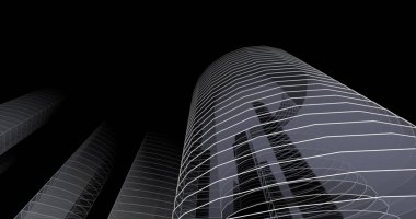 soyut mimari duvar kağıdı tasarımı, dijital konsept arkaplan