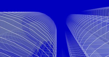 soyut mimari duvar kağıdı tasarımı, dijital konsept arkaplan