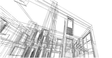 soyut mimari duvar kağıdı tasarımı, dijital konsept arkaplan