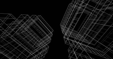 soyut mimari duvar kağıdı tasarımı, dijital konsept arkaplan