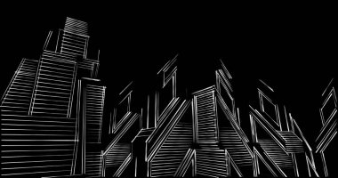 soyut mimari duvar kağıdı tasarımı, dijital konsept arkaplan