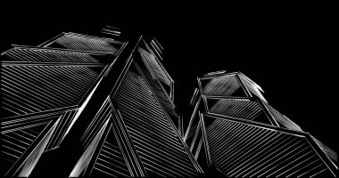 soyut mimari duvar kağıdı tasarımı, dijital konsept arkaplan