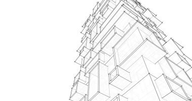 soyut mimari duvar kağıdı tasarımı, dijital konsept arkaplan