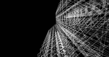 soyut mimari duvar kağıdı tasarımı, dijital konsept arkaplan