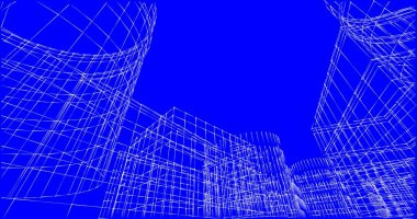 soyut mimari duvar kağıdı tasarımı, dijital konsept arkaplan