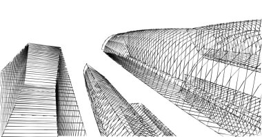 soyut mimari duvar kağıdı tasarımı, dijital konsept arkaplan