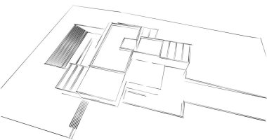 soyut mimari duvar kağıdı tasarımı, dijital konsept arkaplan