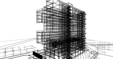 soyut mimari duvar kağıdı tasarımı, dijital konsept arkaplan