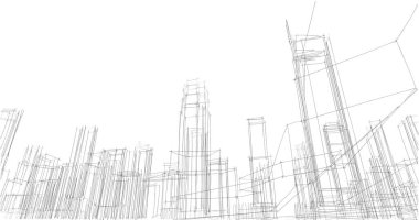 soyut mimari duvar kağıdı tasarımı, dijital konsept arkaplan